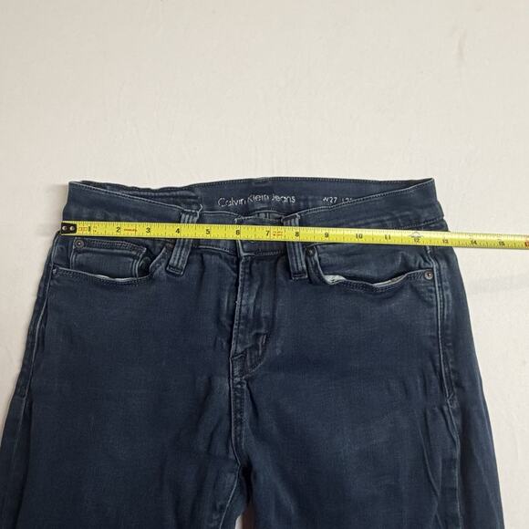 Calvin Klein Modern Boot Cut Jeans Size W27 L22 Dark Wash Stretch Slimming - Picture 11 of 14